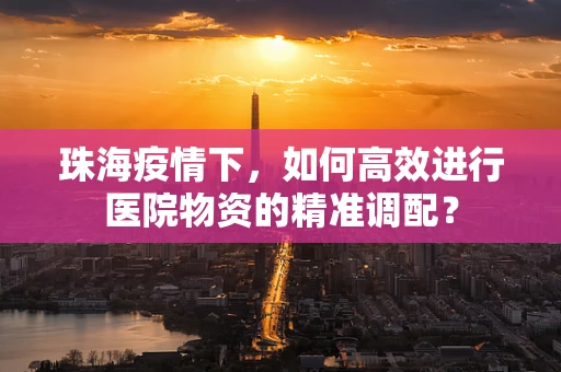 珠海疫情下，如何高效进行医院物资的精准调配？