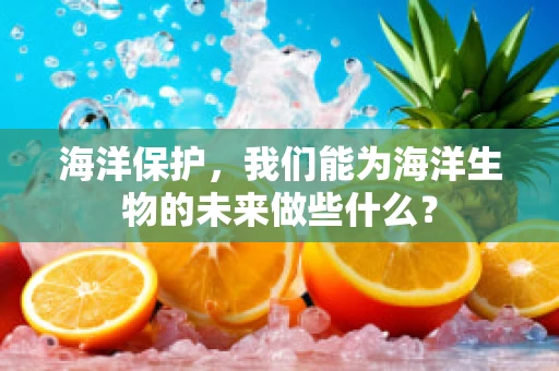 海洋保护，我们能为海洋生物的未来做些什么？