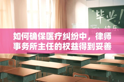 如何确保医疗纠纷中，律师事务所主任的权益得到妥善维护？