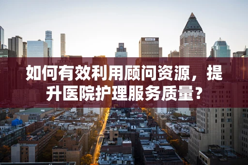 如何有效利用顾问资源，提升医院护理服务质量？