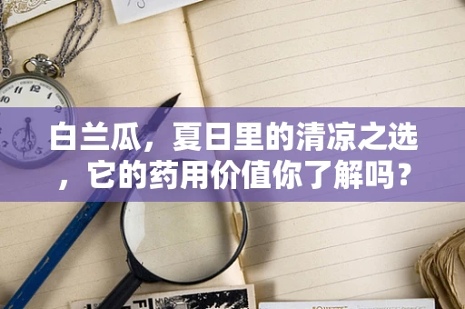 白兰瓜，夏日里的清凉之选，它的药用价值你了解吗？