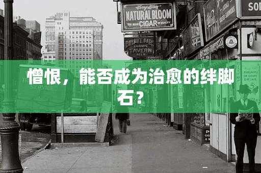 憎恨，能否成为治愈的绊脚石？