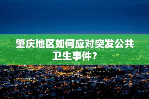 肇庆地区如何应对突发公共卫生事件？