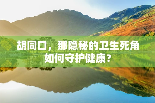 胡同口，那隐秘的卫生死角如何守护健康？
