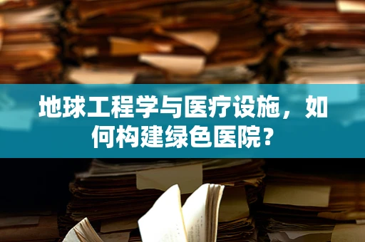 地球工程学与医疗设施，如何构建绿色医院？