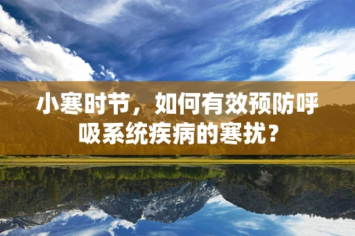 小寒时节，如何有效预防呼吸系统疾病的寒扰？