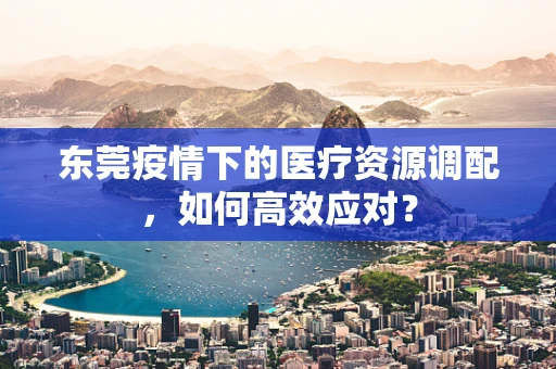 东莞疫情下的医疗资源调配，如何高效应对？