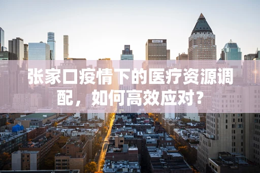 张家口疫情下的医疗资源调配，如何高效应对？