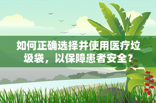 如何正确选择并使用医疗垃圾袋，以保障患者安全？