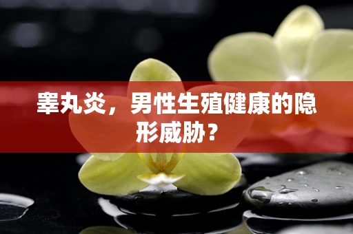睾丸炎，男性生殖健康的隐形威胁？