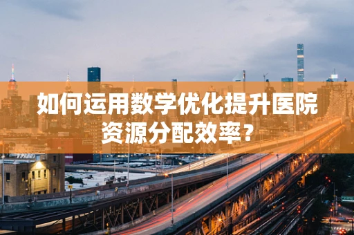 如何运用数学优化提升医院资源分配效率？