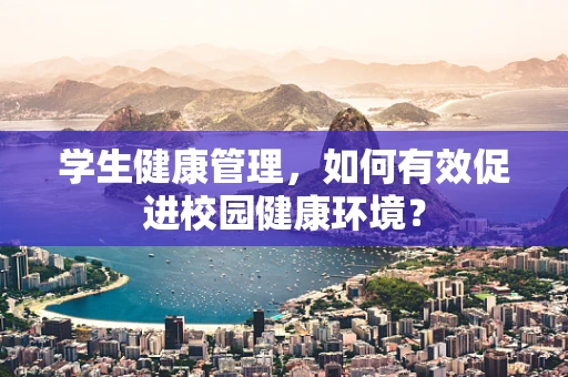 学生健康管理，如何有效促进校园健康环境？