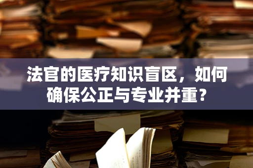 法官的医疗知识盲区，如何确保公正与专业并重？