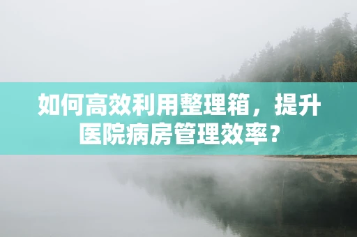 如何高效利用整理箱，提升医院病房管理效率？