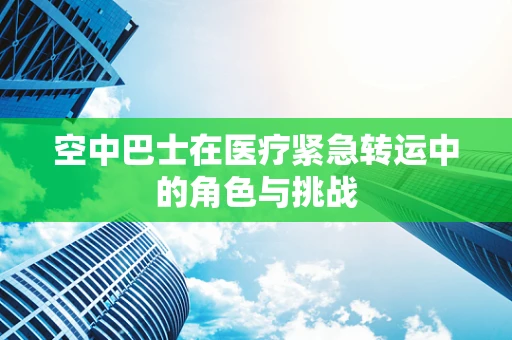 空中巴士在医疗紧急转运中的角色与挑战