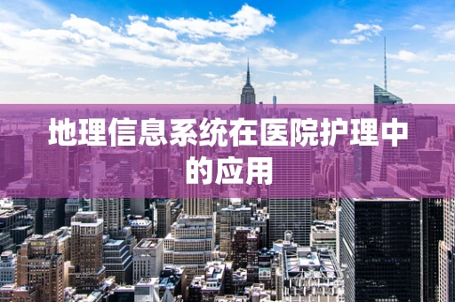 地理信息系统在医院护理中的应用