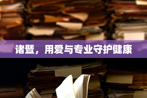 诸暨，用爱与专业守护健康