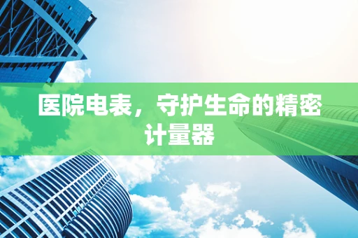 医院电表，守护生命的精密计量器