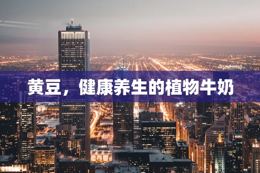 黄豆，健康养生的植物牛奶