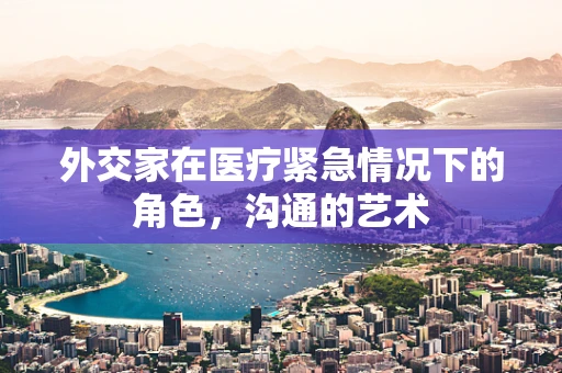 外交家在医疗紧急情况下的角色，沟通的艺术