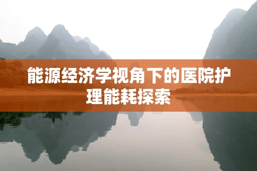 能源经济学视角下的医院护理能耗探索