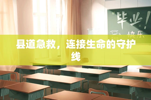 县道急救，连接生命的守护线