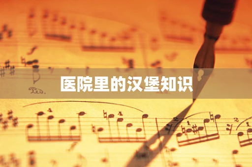 医院里的汉堡知识