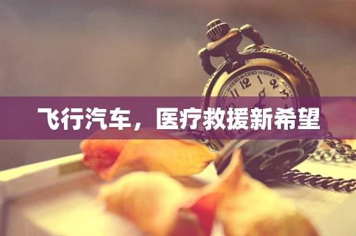飞行汽车，医疗救援新希望