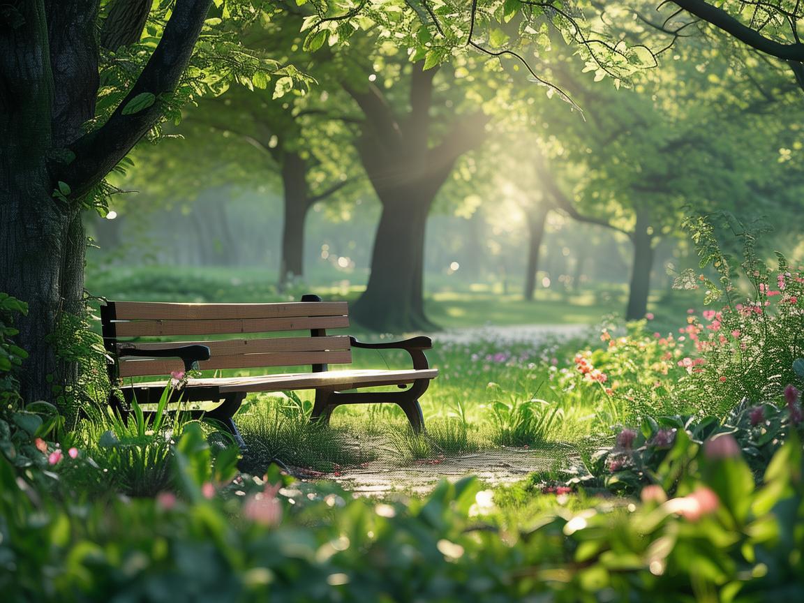 公园长椅上的健康守护